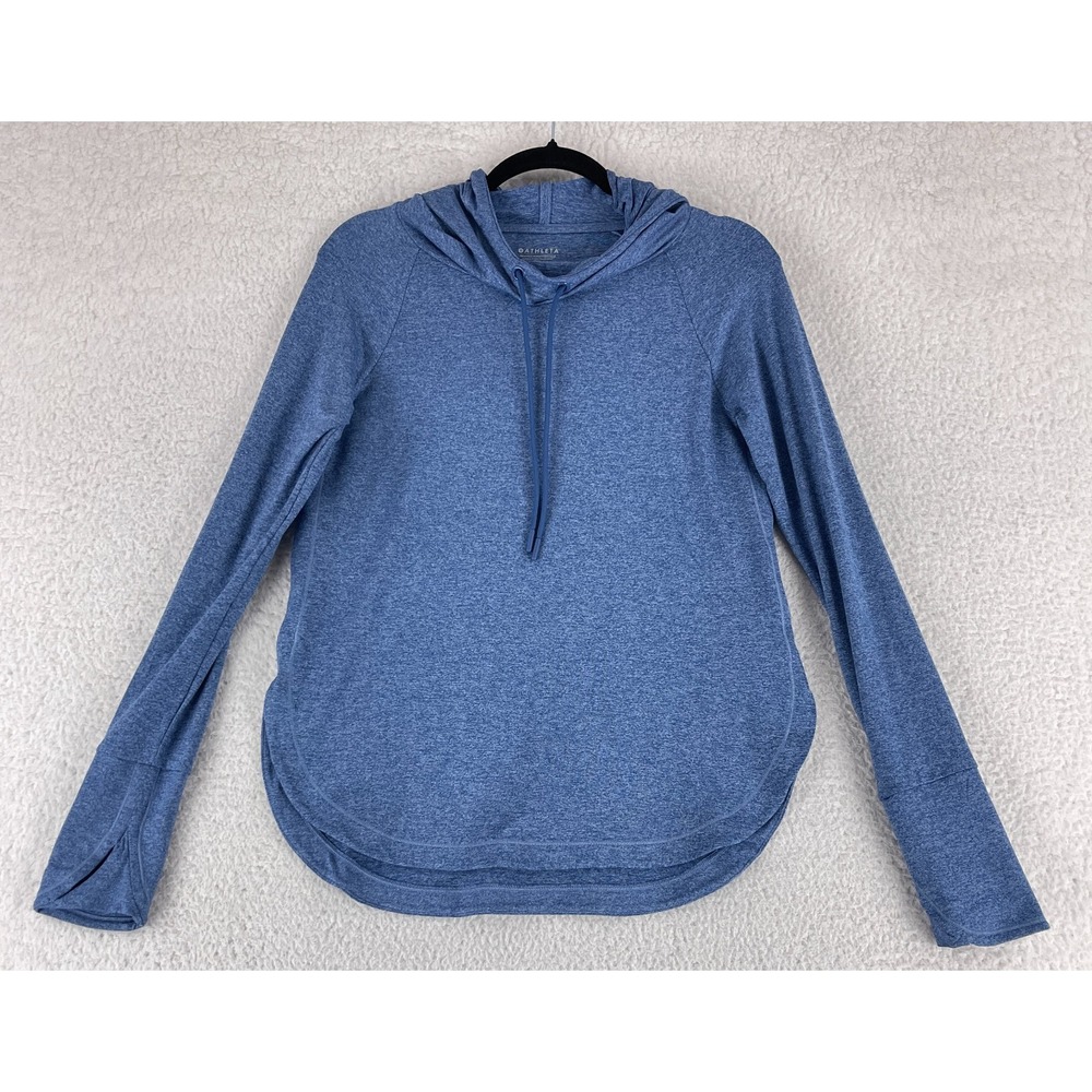 Athleta Uptempo Hoodie Sweatshirt Womens XSmall Blue Long Sleeve Hiking Outdoors